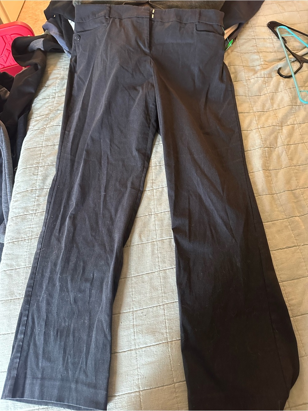 Lane Bryant Black Straight-Leg Dress Trousers